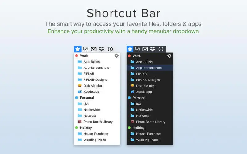 shortcut bar 1 8 26